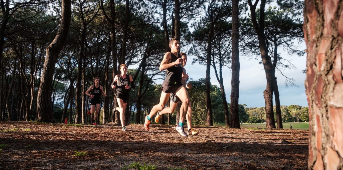 Run Crew members training together at Centennial Park, Sydney